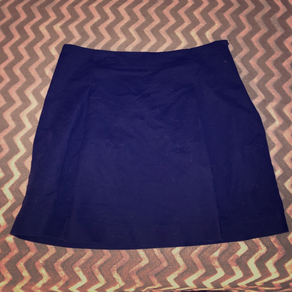 Ralph Lauren navy kickpleat skirt